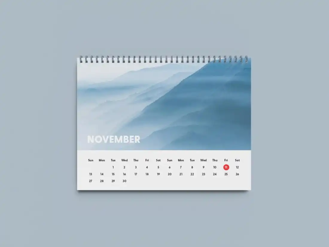 Landscape Calendar Mockup
