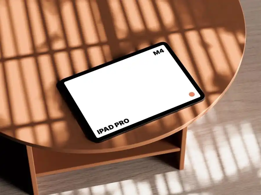 M4 iPad Pro On Table Mockup