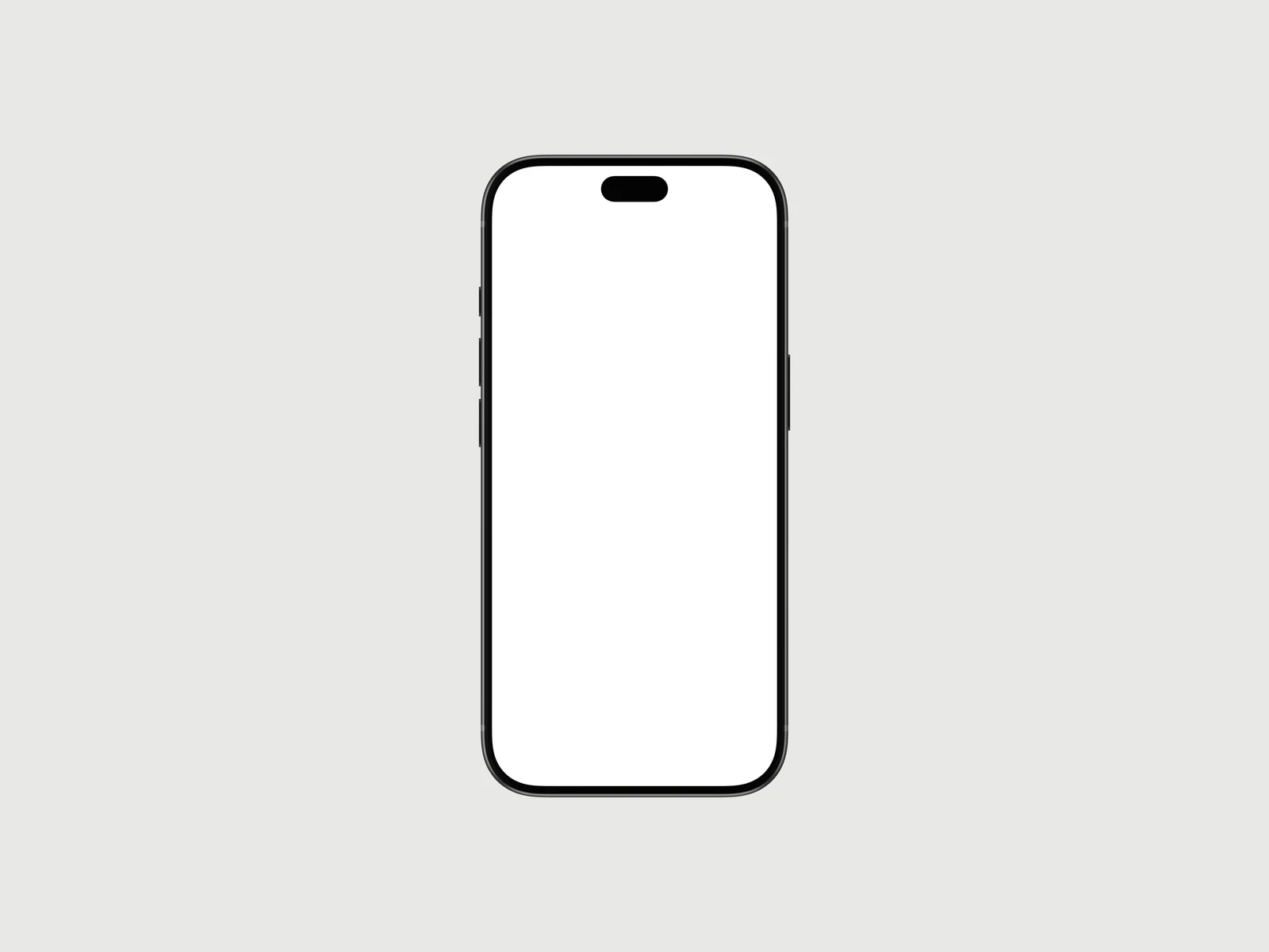 iPhone 18 Pro with a blank white screen on a light background