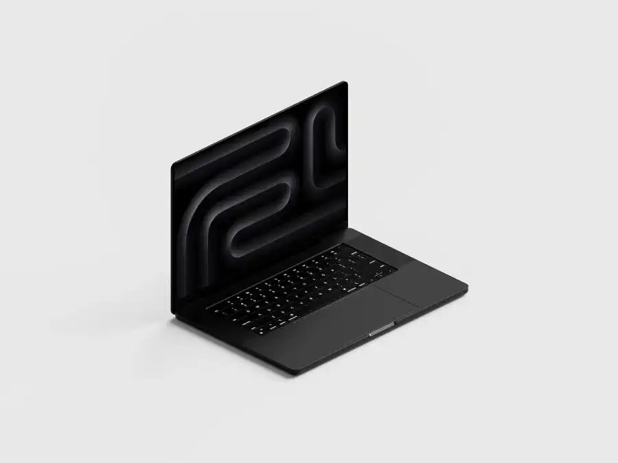 Isometric M3 MacBook Pro Mockup